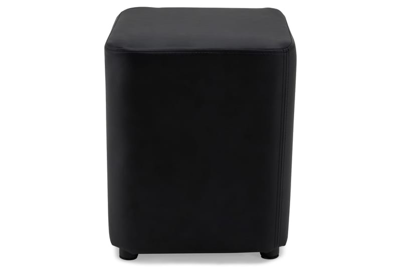 Square Puf Læder - Sort - Møbler - Stole & lænestole - Taburet & skammel - Ottoman