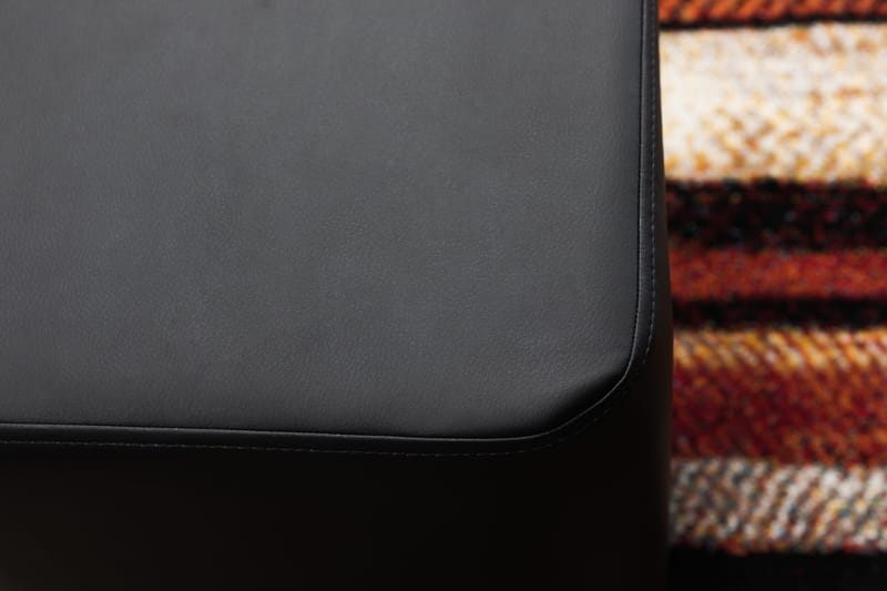 Square Puf Læder - Sort - Møbler - Stole & lænestole - Taburet & skammel - Ottoman