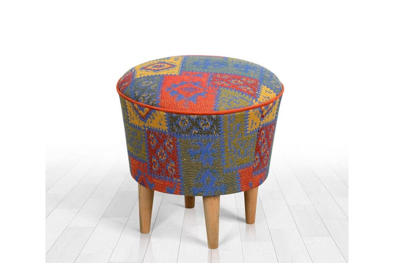 Sweetwater Siddepuf 42 cm - Rød/Blå - Møbler - Stole & lænestole - Taburet & skammel - Ottoman