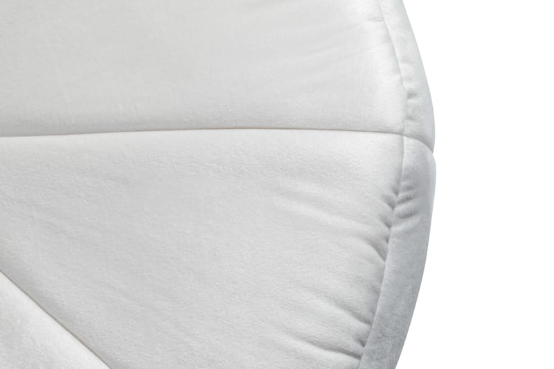 Valery Puf - 55x40cm Hvid Velour - Møbler - Stole & lænestole - Taburet & skammel - Ottoman