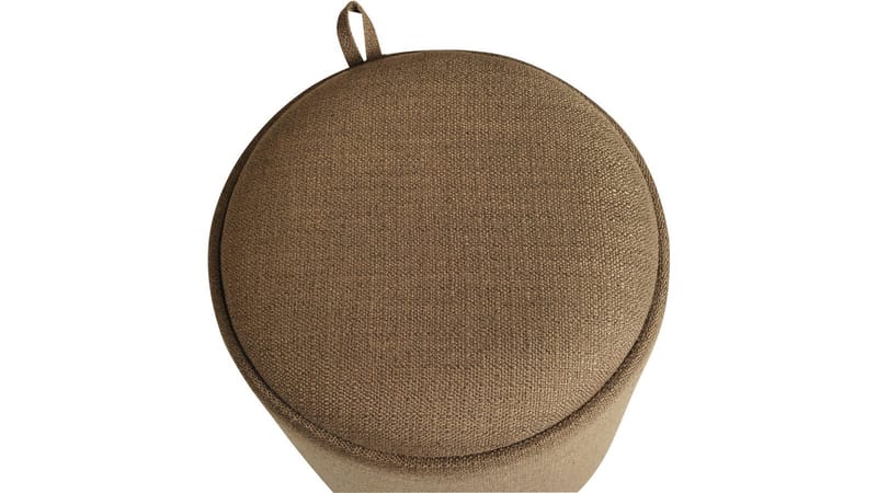 Velmira puff 2 dele 39 cm rund - Mørkbeige - Møbler - Stole & lænestole - Taburet & skammel - Ottoman - Ottoman & siddepuf med opbevaring