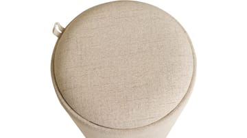 Velmira Puff 2 dele 39 cm rund - Beige - Møbler - Stole & lænestole - Taburet & skammel - Ottoman - Ottoman & siddepuf med opbevaring