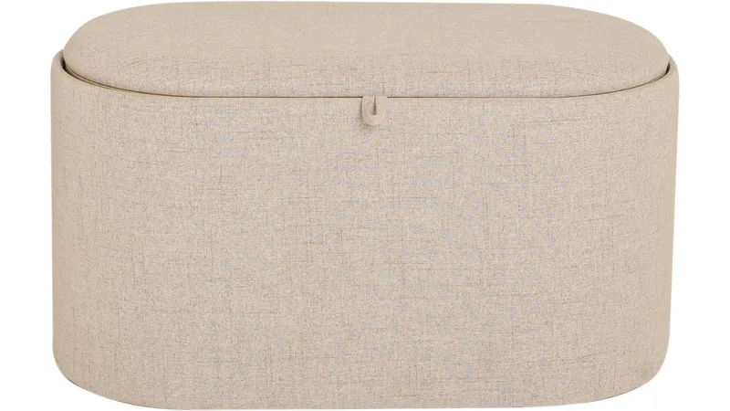 Velmira Puff 77 cm oval, Beige