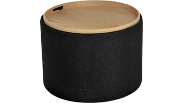 Velmira puff 56 cm rund - Sort - Møbler - Stole & lænestole - Taburet & skammel - Ottoman - Ottoman & siddepuf med opbevaring