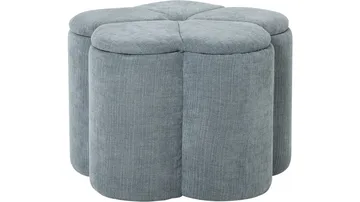 Viresta siddepuf med opbevaring 60 cm - Blå - Møbler - Stole & lænestole - Taburet & skammel - Ottoman - Ottoman & siddepuf med opbevaring