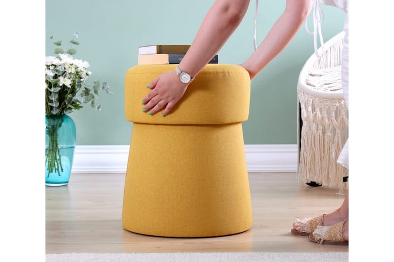Waterford Siddepuf 40 cm - Sennepsgul - Møbler - Stole & lænestole - Taburet & skammel - Ottoman
