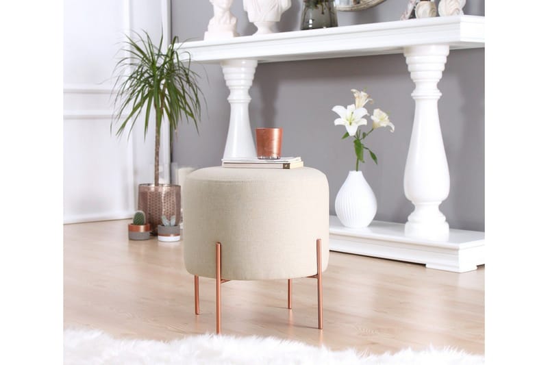 Yellowknife Siddepuf 40 cm - Beige - Møbler - Stole & lænestole - Taburet & skammel - Ottoman