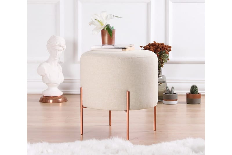 Yellowknife Siddepuf 40 cm - Beige - Møbler - Stole & lænestole - Taburet & skammel - Ottoman