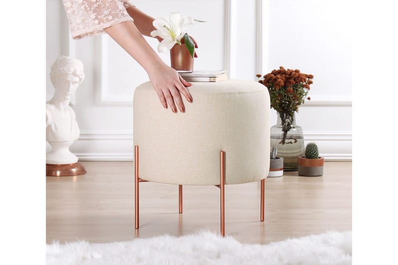 Yellowknife Siddepuf 40 cm - Beige - Møbler - Stole & lænestole - Taburet & skammel - Ottoman