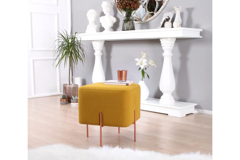 Yellowknife Siddepuf 40 cm - Sennepsgul - Møbler - Stole & lænestole - Taburet & skammel - Ottoman