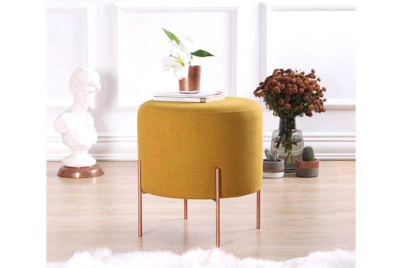 Yellowknife Siddepuf 40 cm - Sennepsgul - Møbler - Stole & lænestole - Taburet & skammel - Ottoman