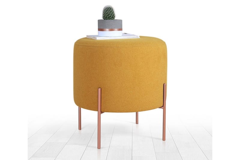 Yellowknife Siddepuf 40 cm - Sennepsgul - Møbler - Stole & lænestole - Taburet & skammel - Ottoman