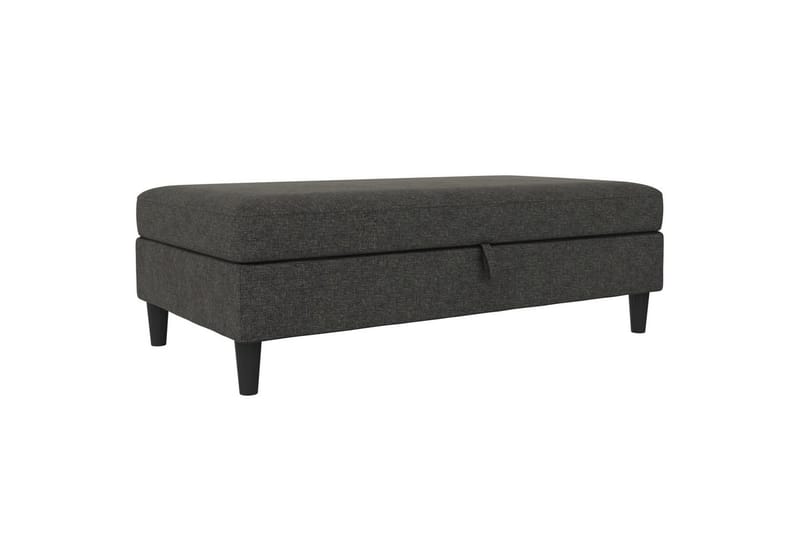 Ottoman/Taburet Hartford Antracit, Linnedstoflook (100% Polyester - Antracit, Linnedstoflook (100% Polyester - Møbler - Stole & lænestole - Taburet & skammel - Puf