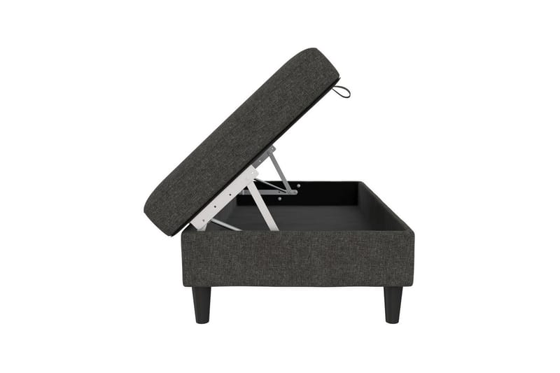 Ottoman/Taburet Hartford Antracit, Linnedstoflook (100% Polyester - Antracit, Linnedstoflook (100% Polyester - Møbler - Stole & lænestole - Taburet & skammel - Puf