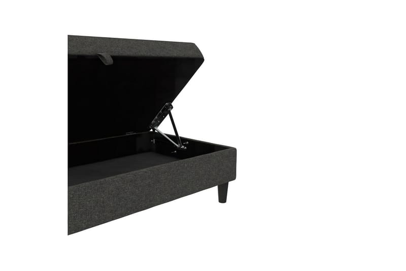 Ottoman/Taburet Hartford Antracit, Linnedstoflook (100% Polyester - Antracit, Linnedstoflook (100% Polyester - Møbler - Stole & lænestole - Taburet & skammel - Puf
