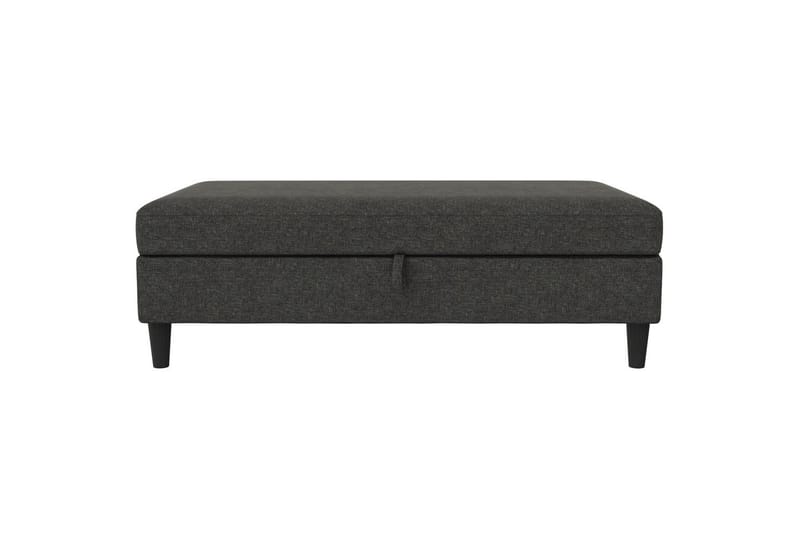 Ottoman/Taburet Hartford Antracit, Linnedstoflook (100% Polyester - Antracit, Linnedstoflook (100% Polyester - Møbler - Stole & lænestole - Taburet & skammel - Puf