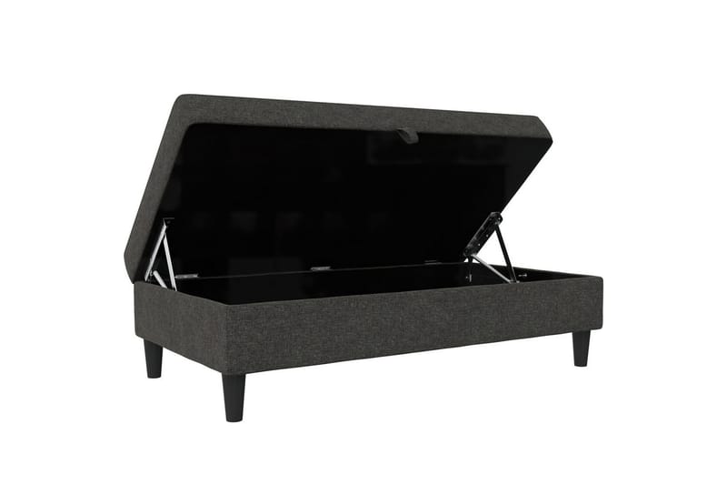 Ottoman/Taburet Hartford Antracit, Linnedstoflook (100% Polyester - Antracit, Linnedstoflook (100% Polyester - Møbler - Stole & lænestole - Taburet & skammel - Puf