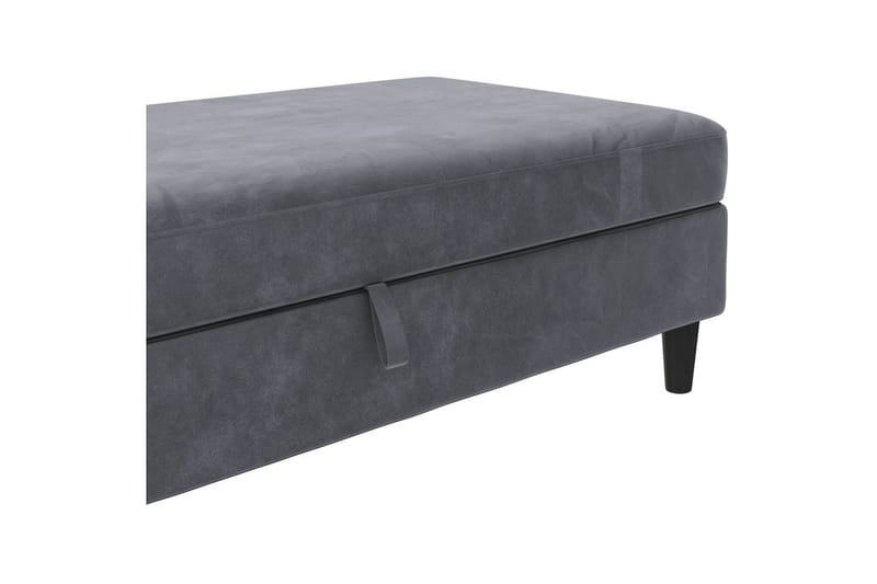 Ottoman/Taburet Hartford Antracit, Velour - Antracit, Velour - Møbler - Stole & lænestole - Taburet & skammel - Puf