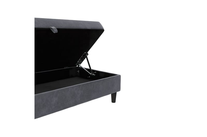 Ottoman/Taburet Hartford Antracit, Velour - Antracit, Velour - Møbler - Stole & lænestole - Taburet & skammel - Puf