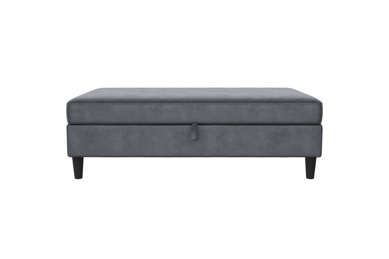 Ottoman/Taburet Hartford Antracit, Velour - Antracit, Velour - Møbler - Stole & lænestole - Taburet & skammel - Puf