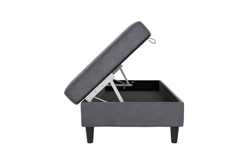 Ottoman/Taburet Hartford Antracit, Velour - Antracit, Velour - Møbler - Stole & lænestole - Taburet & skammel - Puf