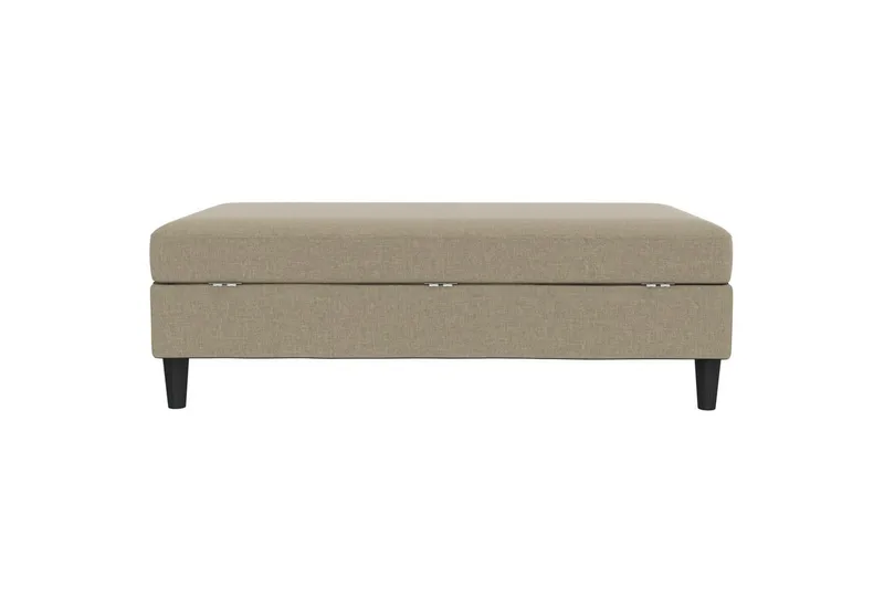 Ottoman/Taburet Hartford Brun, Linnedstoflook (100% Polyester - Brun, Linnedstoflook (100% Polyester - Møbler - Stole & lænestole - Taburet & skammel - Puf