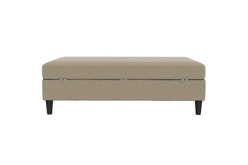 Ottoman/Taburet Hartford Brun, Linnedstoflook (100% Polyester - Brun, Linnedstoflook (100% Polyester - Møbler - Stole & lænestole - Taburet & skammel - Puf