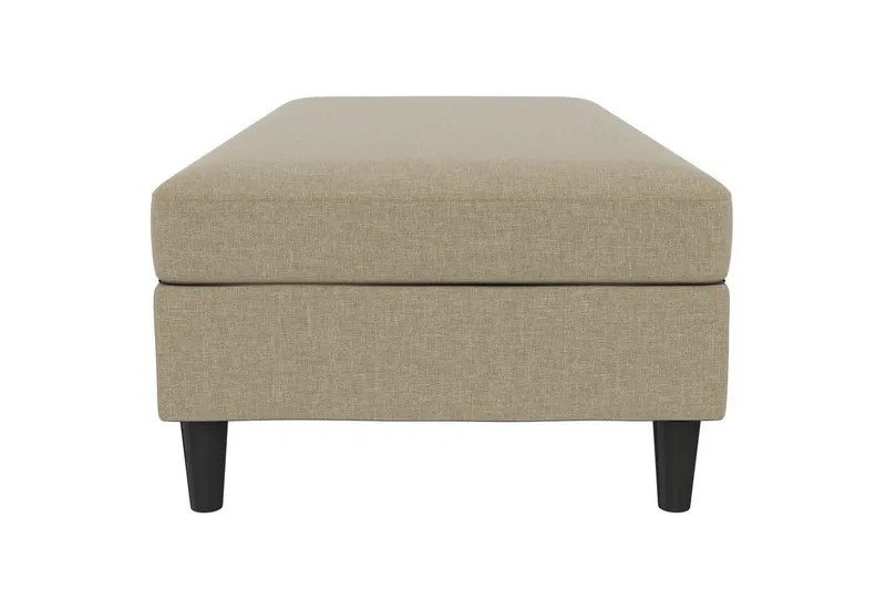 Ottoman/Taburet Hartford Brun, Linnedstoflook (100% Polyester - Brun, Linnedstoflook (100% Polyester - Møbler - Stole & lænestole - Taburet & skammel - Puf