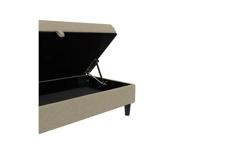 Ottoman/Taburet Hartford Brun, Linnedstoflook (100% Polyester - Brun, Linnedstoflook (100% Polyester - Møbler - Stole & lænestole - Taburet & skammel - Puf