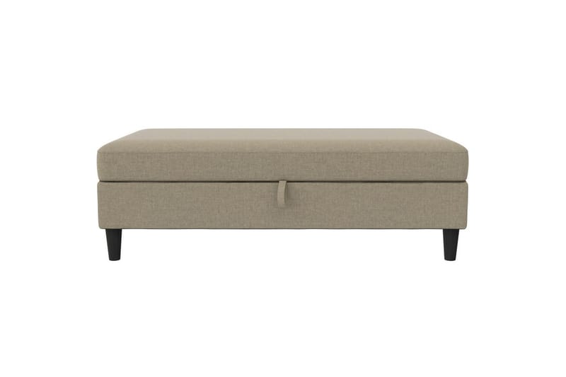 Ottoman/Taburet Hartford Brun, Linnedstoflook (100% Polyester - Brun, Linnedstoflook (100% Polyester - Møbler - Stole & lænestole - Taburet & skammel - Puf