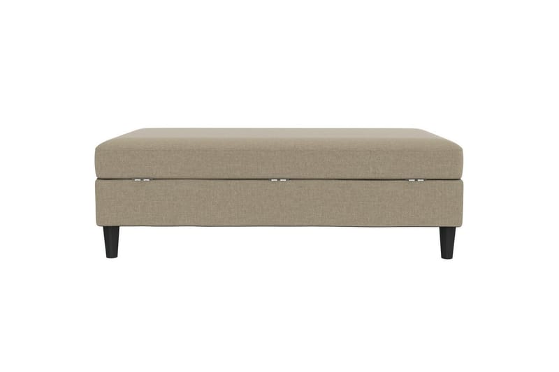 Ottoman/Taburet Hartford Brun, Linnedstoflook (100% Polyester - Brun, Linnedstoflook (100% Polyester - Møbler - Stole & lænestole - Taburet & skammel - Puf