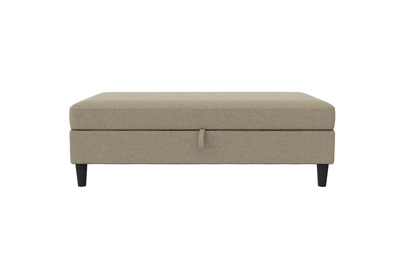 Ottoman/Taburet Hartford Brun, Linnedstoflook (100% Polyester - Brun, Linnedstoflook (100% Polyester - Møbler - Stole & lænestole - Taburet & skammel - Puf