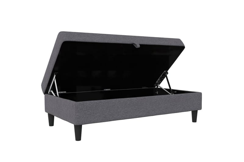 Ottoman/Taburet Hartford Grå, Linnedstoflook (100% Polyester - Grå, Linnedstoflook (100% Polyester - Møbler - Stole & lænestole - Taburet & skammel - Puf