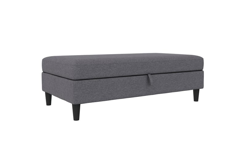 Ottoman/Taburet Hartford Grå, Linnedstoflook (100% Polyester - Grå, Linnedstoflook (100% Polyester - Møbler - Stole & lænestole - Taburet & skammel - Puf
