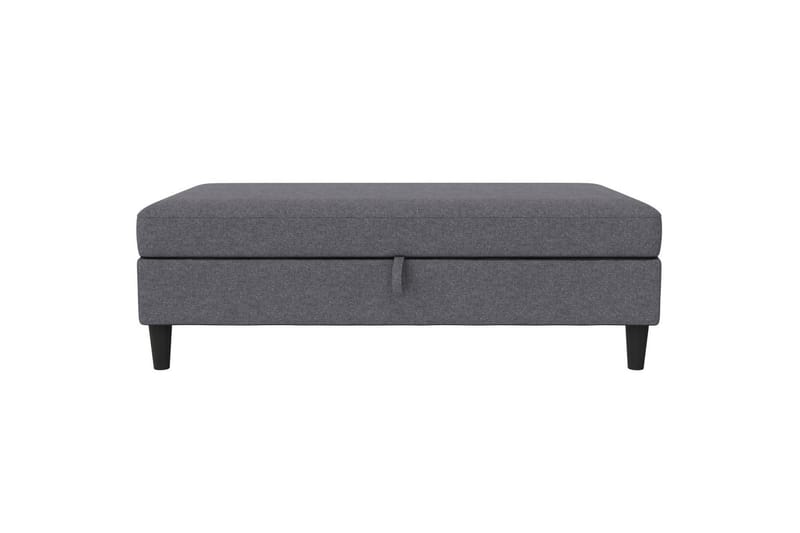 Ottoman/Taburet Hartford Grå, Linnedstoflook (100% Polyester - Grå, Linnedstoflook (100% Polyester - Møbler - Stole & lænestole - Taburet & skammel - Puf