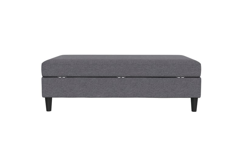Ottoman/Taburet Hartford Grå, Linnedstoflook (100% Polyester - Grå, Linnedstoflook (100% Polyester - Møbler - Stole & lænestole - Taburet & skammel - Puf