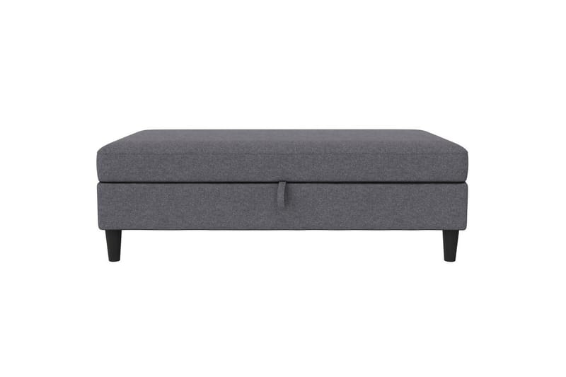 Ottoman/Taburet Hartford Grå, Linnedstoflook (100% Polyester - Grå, Linnedstoflook (100% Polyester - Møbler - Stole & lænestole - Taburet & skammel - Puf