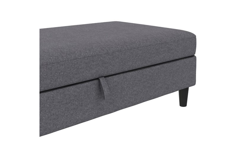 Ottoman/Taburet Hartford Grå, Linnedstoflook (100% Polyester - Grå, Linnedstoflook (100% Polyester - Møbler - Stole & lænestole - Taburet & skammel - Puf