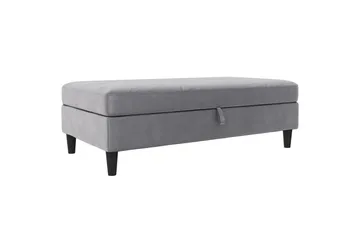 Ottoman/Taburet Hartford Grå, Velour