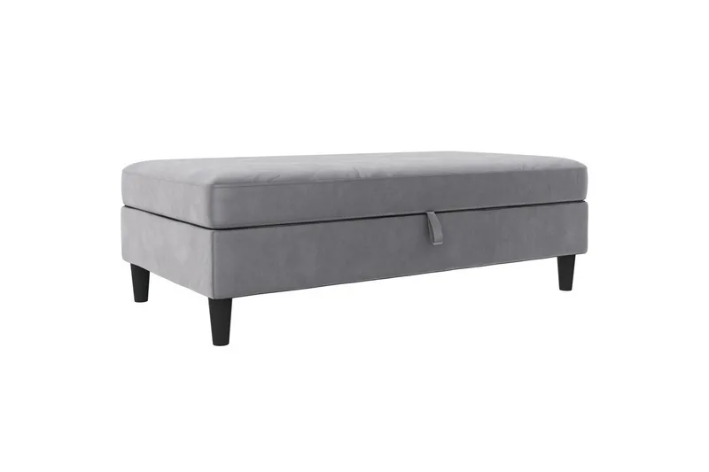 Ottoman/Taburet Hartford Grå, Velour - Grå, Velour - Møbler - Stole & lænestole - Taburet & skammel - Puf
