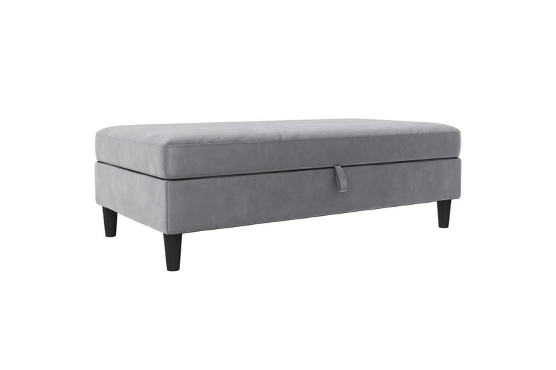 Ottoman/Taburet Hartford Grå, Velour, Grå, Velour
