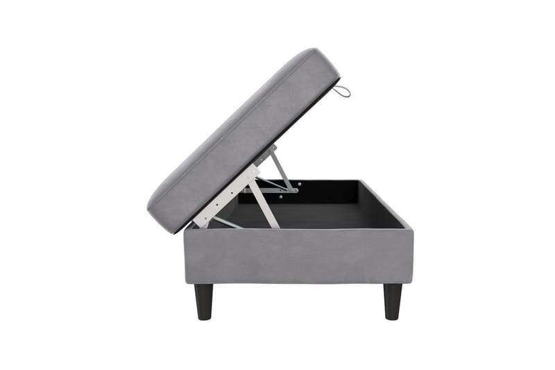 Ottoman/Taburet Hartford Grå, Velour - Grå, Velour - Møbler - Stole & lænestole - Taburet & skammel - Puf