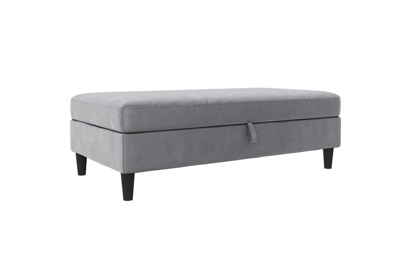 Ottoman/Taburet Hartford Grå, Velour - Grå, Velour - Møbler - Stole & lænestole - Taburet & skammel - Puf
