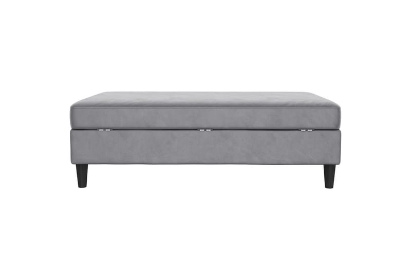 Ottoman/Taburet Hartford Grå, Velour - Grå, Velour - Møbler - Stole & lænestole - Taburet & skammel - Puf
