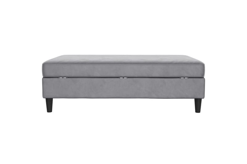 Ottoman/Taburet Hartford Grå, Velour - Grå, Velour - Møbler - Stole & lænestole - Taburet & skammel - Puf