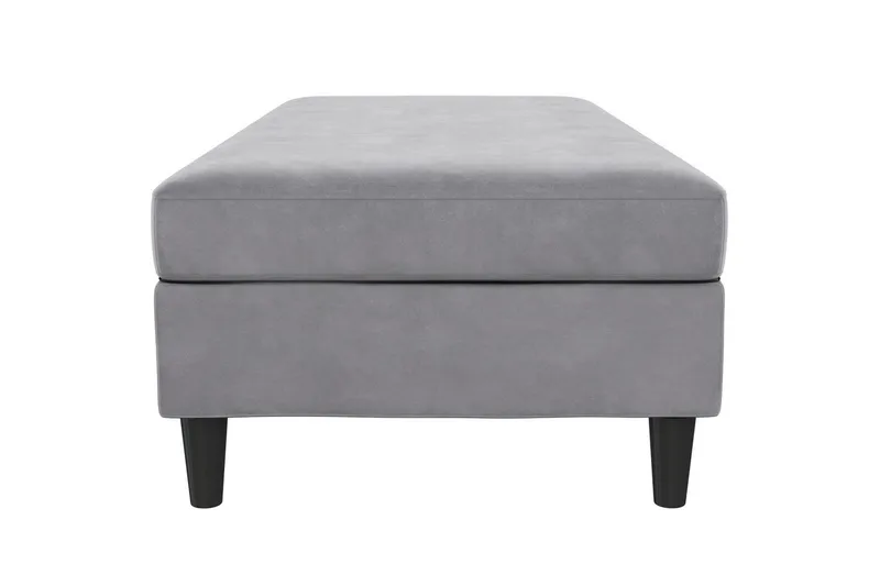 Ottoman/Taburet Hartford Grå, Velour - Grå, Velour - Møbler - Stole & lænestole - Taburet & skammel - Puf