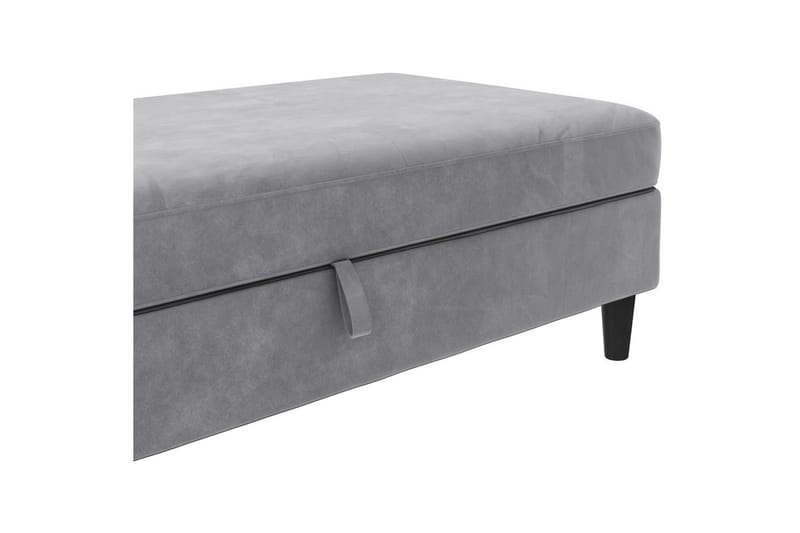 Ottoman/Taburet Hartford Grå, Velour - Grå, Velour - Møbler - Stole & lænestole - Taburet & skammel - Puf
