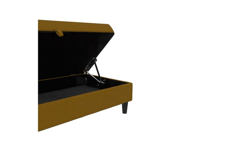 Ottoman/Taburet Hartford Gul, Linnedstoflook (100% Polyester - Gul, Linnedstoflook (100% Polyester - Møbler - Stole & lænestole - Taburet & skammel - Puf