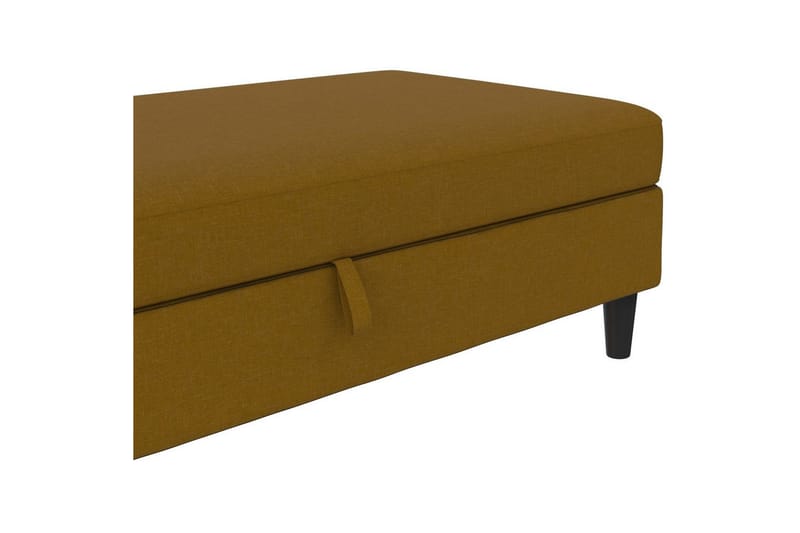 Ottoman/Taburet Hartford Gul, Linnedstoflook (100% Polyester - Gul, Linnedstoflook (100% Polyester - Møbler - Stole & lænestole - Taburet & skammel - Puf