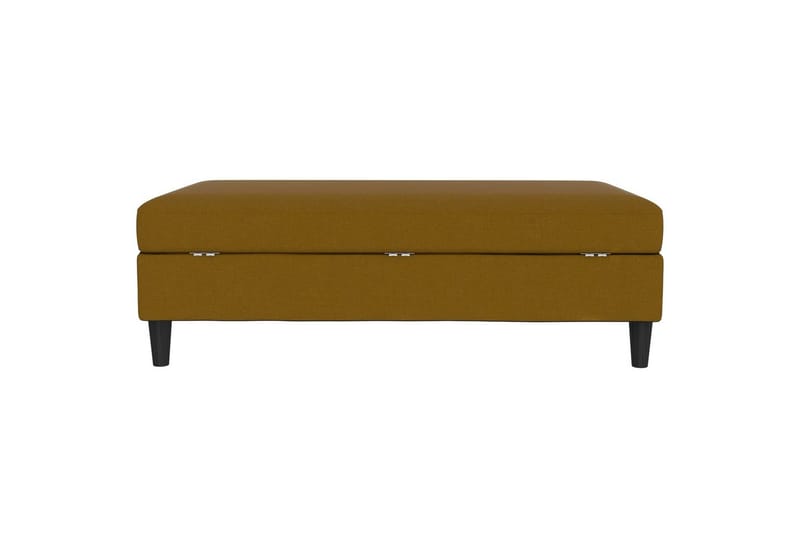 Ottoman/Taburet Hartford Gul, Linnedstoflook (100% Polyester - Gul, Linnedstoflook (100% Polyester - Møbler - Stole & lænestole - Taburet & skammel - Puf